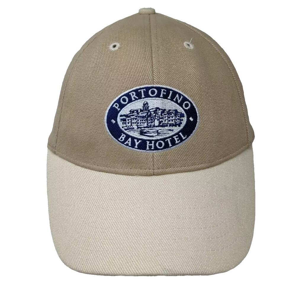 Universal Orlando Portofino Bay Hotel Baseball Cap Beige White OS Strapback Hat